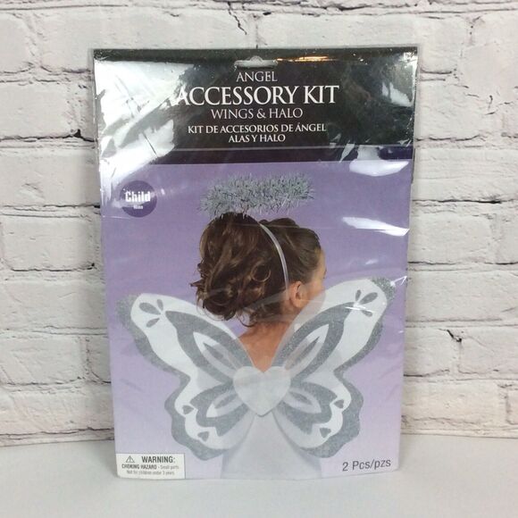 Angel Accessory Kit Child 3+ Wings & Halo 2 Pc Set Costume Cosplay Christmas NIP - Picture 6 of 6